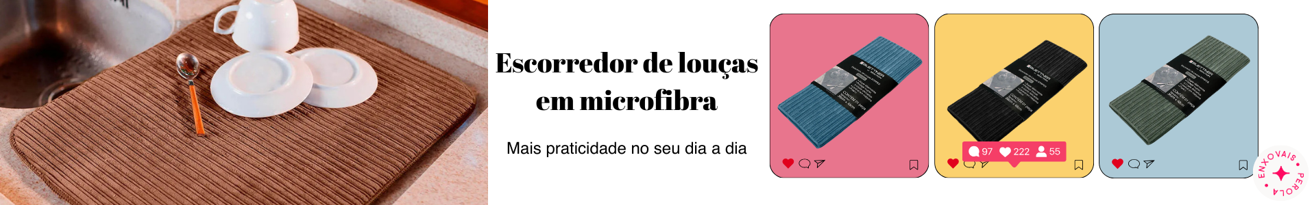 Escorredor de microfibra