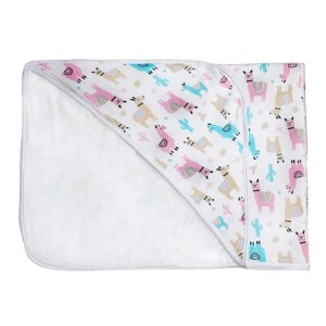 Toalha com capuz baby em malha com forro