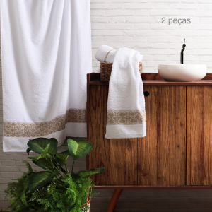 Jogo toalha de banho 2 peças Sonhare Prata