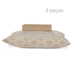 Jogo de lençol casal 3 peças teka Crystal