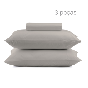 Jogo de lençol casal 3 pçs liso Super Cotton