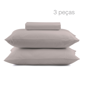 Jogo de lençol queen 3 pçs liso Super Cotton