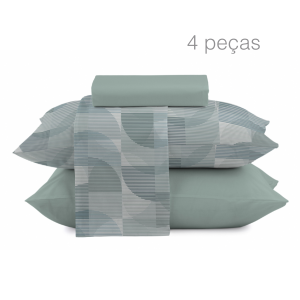 Jogo de lençol casal 4 pçs Microcotton