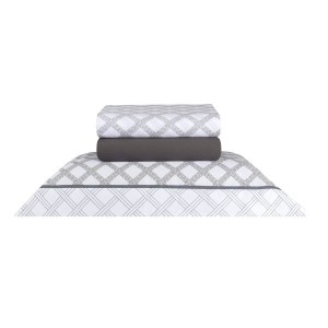 Jogo de lençol Queen 4 pçs 200 fios Naturalle