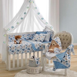 Edredom bebê estampado 100% algodão em malha