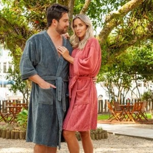 Roupão G kimono microfibra