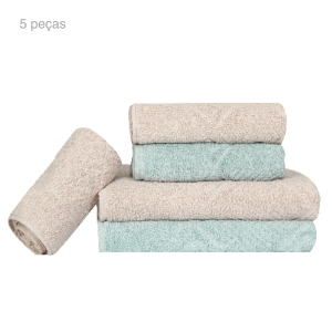 Jogo de toalhas 5 peças Max Sonhare Ouro